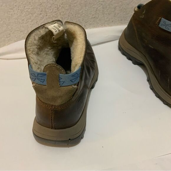 TIMBERLAND Waterproof Leather Brown Winter Hiking Sport Ankle Boots Women's Sz 7 - Picture 7 of 12